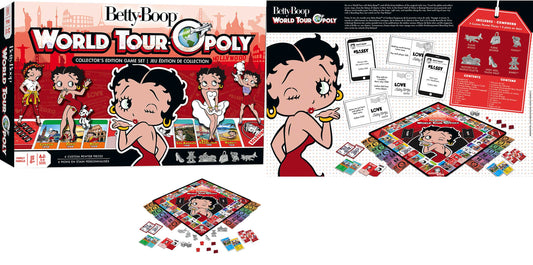 Betty Boop World Tour Opoly Board Game – Travel the Globe with a Timeless Icon