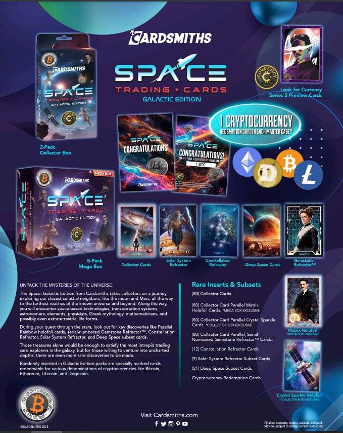 2025 CARDSMITHS CURENCY SPACE SERIES 1 MEGA BOX