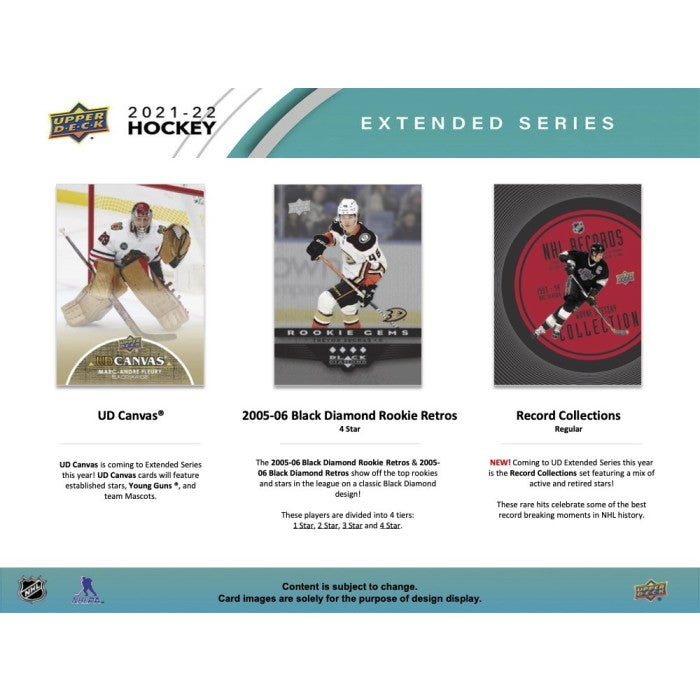 2021-22 UPPER DECK EXTENDED SERIES HOCKEY BLASTER BOX