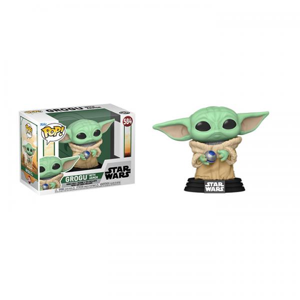 Figurine Funko Pop! Star Wars Livre de Boba Fett Grogu avec armure 