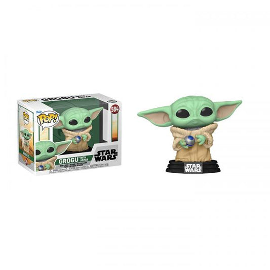 Figurine Funko Pop! Star Wars Livre de Boba Fett Grogu avec armure 