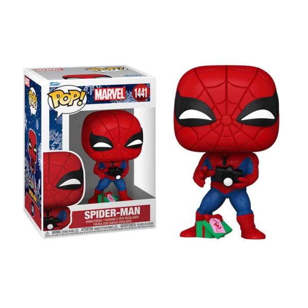 Funko Pop! Holiday Marvel Spider-Man with Open Gift