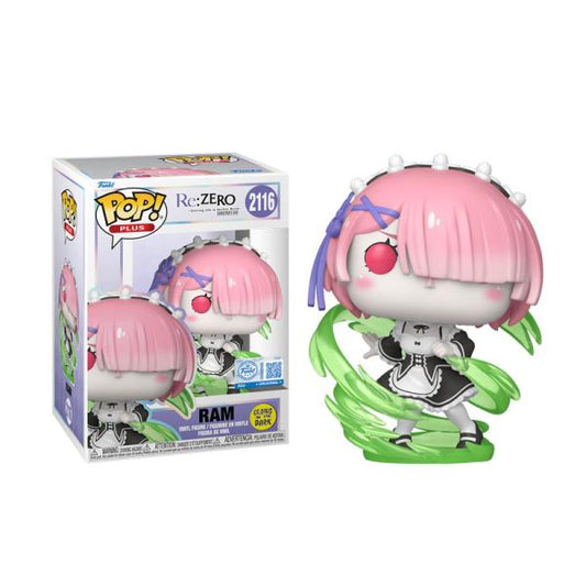 Funko Pop! Plus Anime Re:Zero Ram Wind Magic Glows in the Dark Exclusive