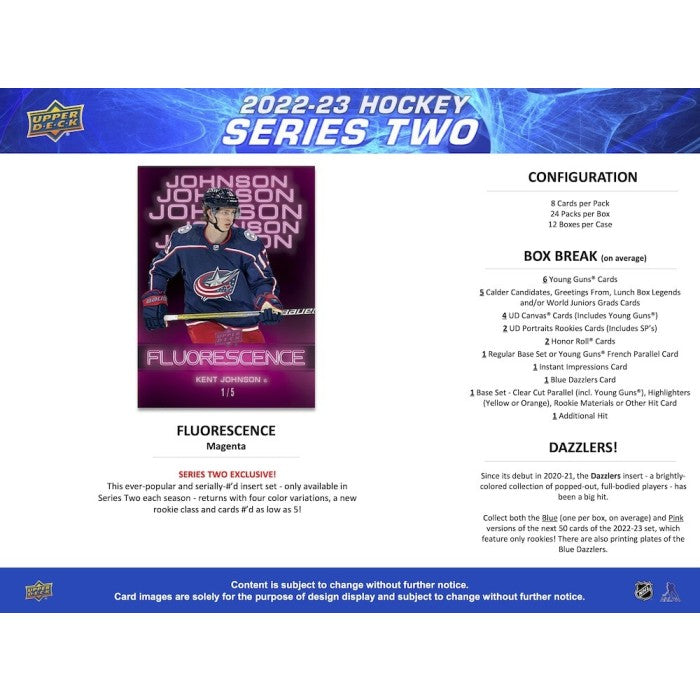2022-23 UPPER DECK SERIES 2 HOCKEY HOBBY BOX