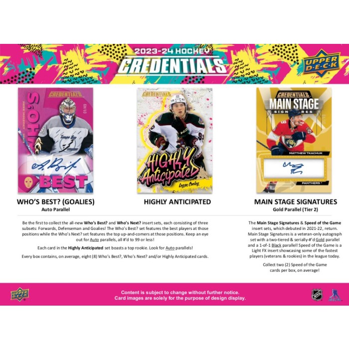 2023-24 UPPER DECK CREDENTIALS HOCKEY HOBBY BOX