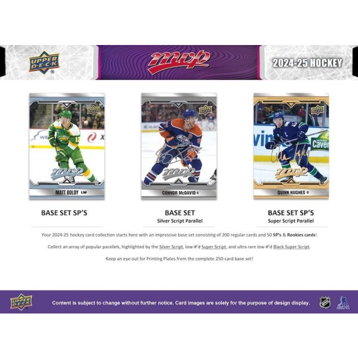 2024-25 UPPER DECK MVP HOCKEY HOBBY BOX