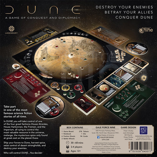 Dune : Un jeu de conquête et de diplomatie, jeu de plateau inspiré du film – Guerre stratégique de science-fiction