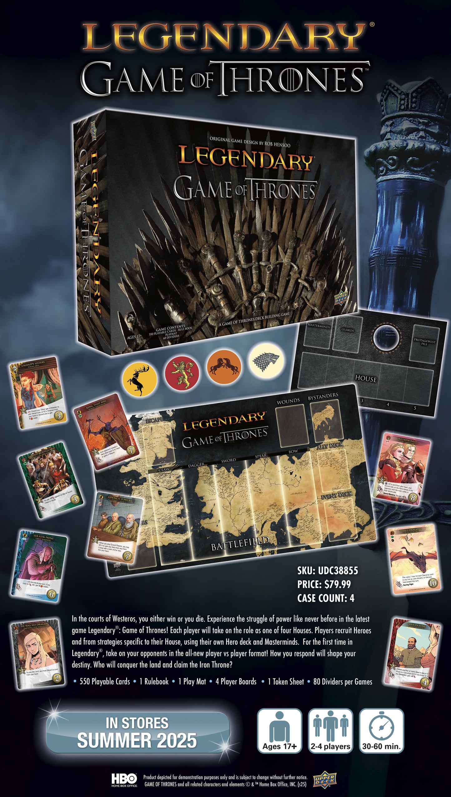 Legendary : Game of Thrones – Jeu de construction de deck entièrement compétitif