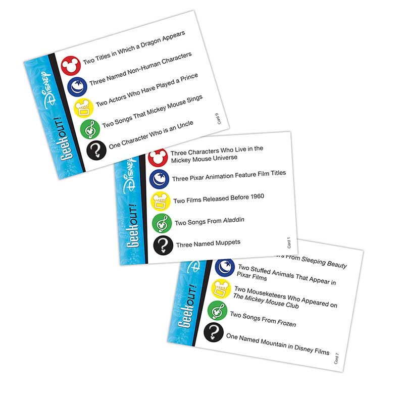 Geek Out! Édition Disney – Jeu de cartes de questions-réponses et de bluff pour les fans de Disney