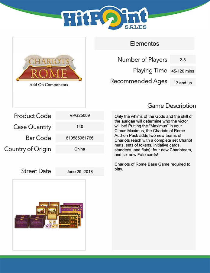 Chariots of Rome Add-On Pack – New Teams, New Charioteers, New Chaos on the Track