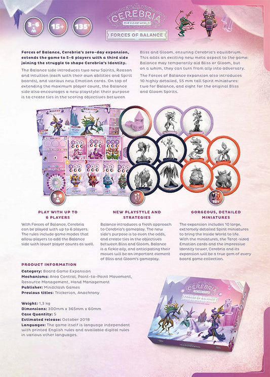 Cerebria: Forces of Balance Board Game Expansion – Restore Equilibrium and Reshape the Inside World