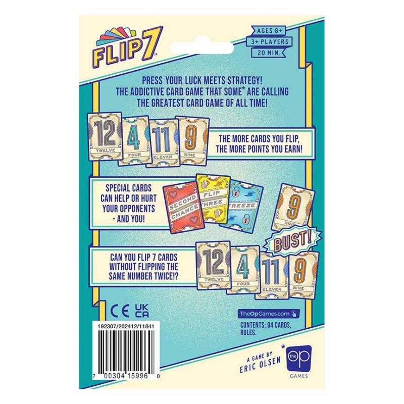 Flip 7 Peggable Édition 2025 – Jeu de cartes « Tentez votre chance »