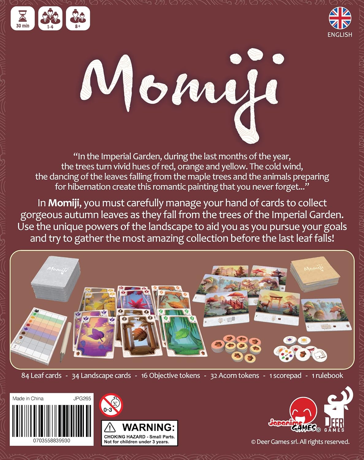 Momiji – Un jeu de cartes stratégique sur le thème des feuilles d'automne dans le jardin impérial
