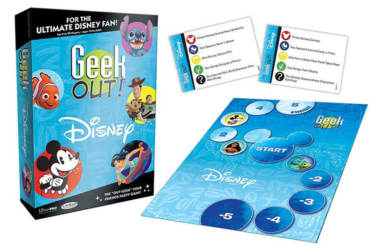 Geek Out! Édition Disney – Jeu de cartes de questions-réponses et de bluff pour les fans de Disney