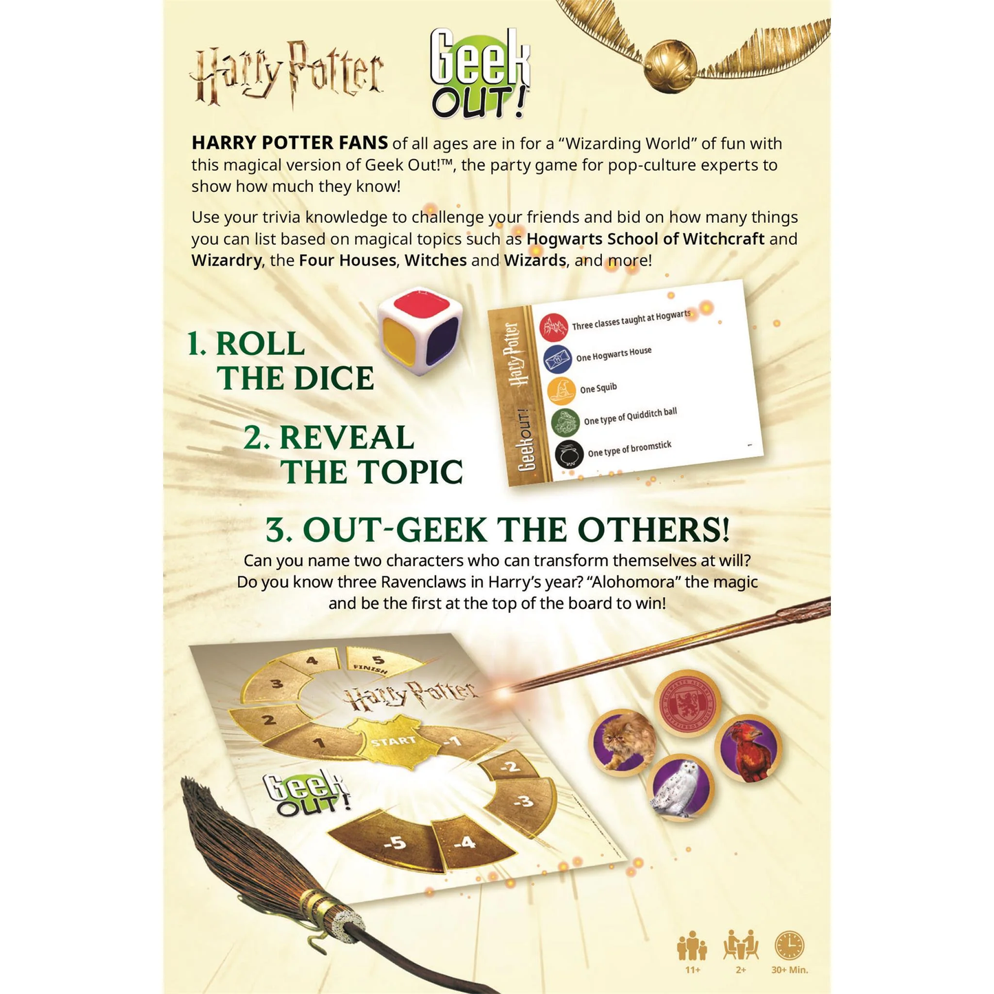 Geek Out ! – Édition Harry Potter – Jeu de cartes de questions-réponses et de bluff pour les fans du monde des sorciers