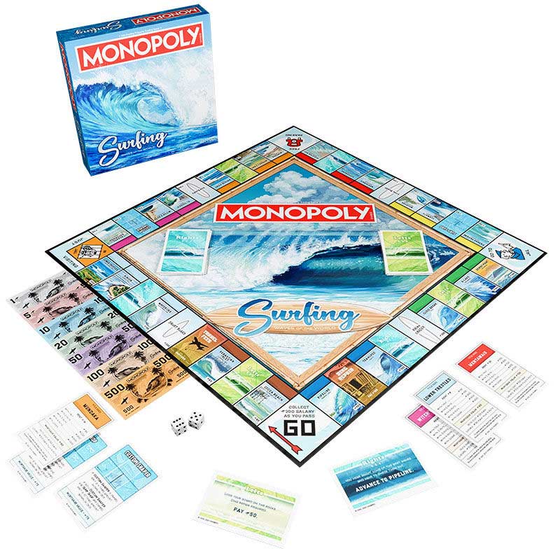 Monopoly Surfing – Dominez les vagues dans une bataille acharnée sur la plage pour la gloire du surf