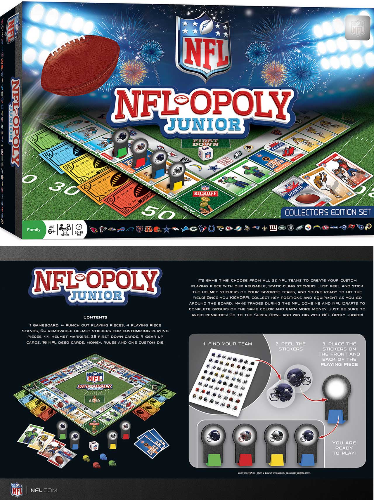 NFL Junior Opoly – Créez votre équipe de rêve et foncez vers le Super Bowl