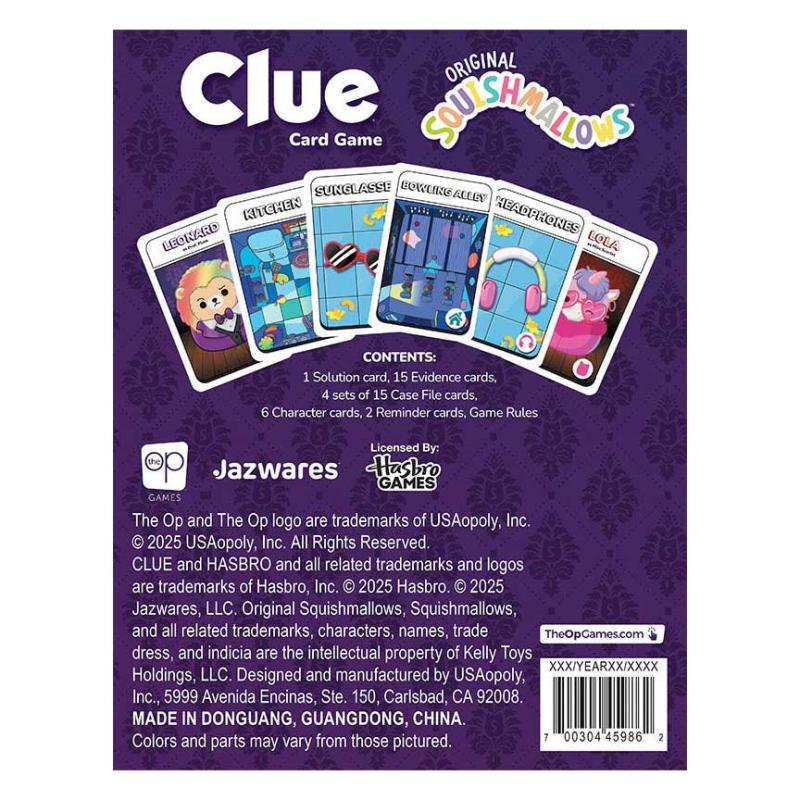 Clue Card Game: Original Squishmallows – Who Stole Winston’s Mac ’n’ Cheese?