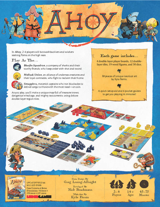 Jeu de société Ahoy – Naviguez, faites de la contrebande et luttez pour la gloire en haute mer