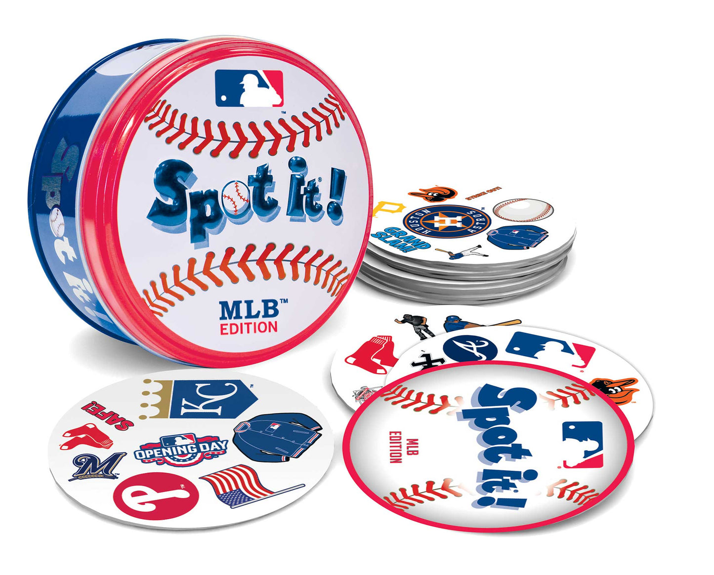 Spot It! Édition Ligue MLB – Un jeu d'association rapide pour les fans de baseball