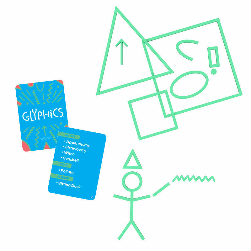 Glyphics – Shape-Building Party Card Drawing Game for Families and Game Nights