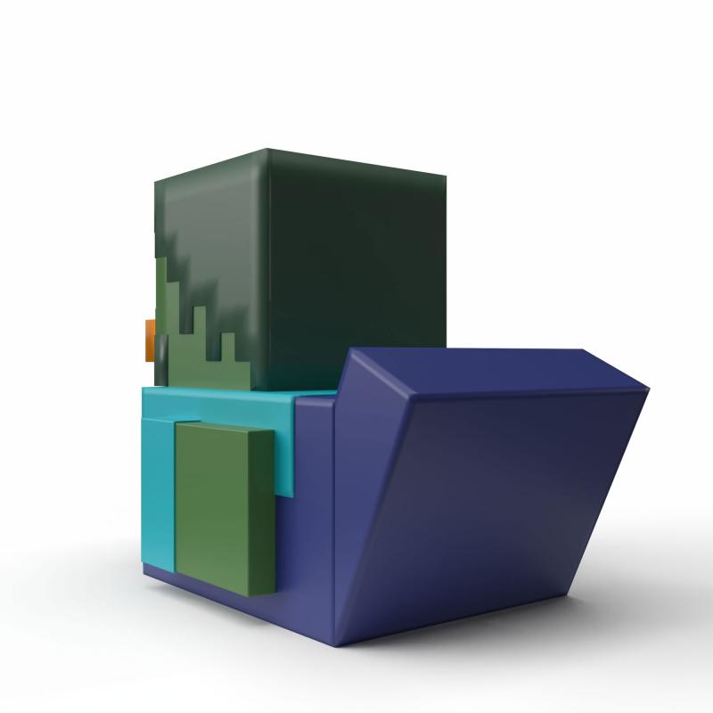 Tubbz Mini Minecraft Zombie Canard à Collectionner