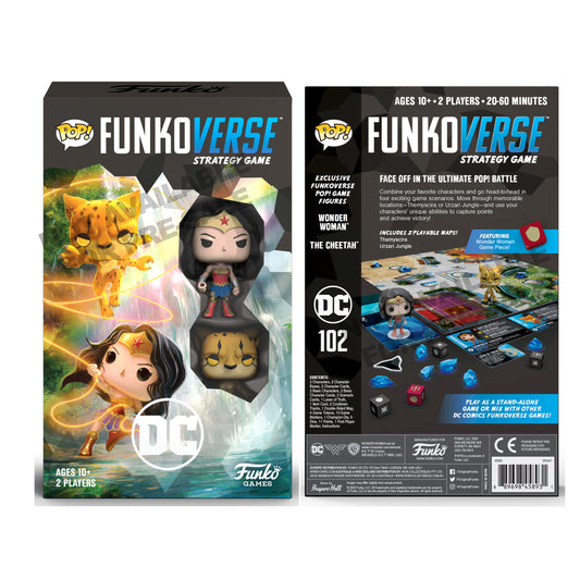 Funkoverse : Jeu de plateau stratégique DC Wonder Woman 102 – Pack de 2, extensible séparément