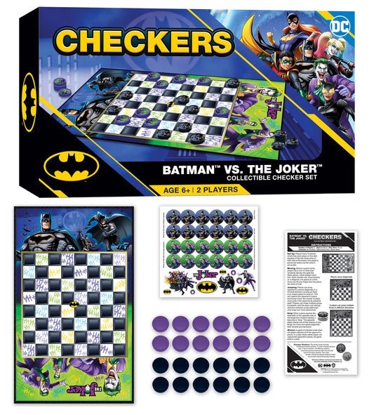 Batman vs. Joker Checkers Board Game – A Battle for Gotham in Every Move Marvel