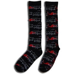 TWILIGHT SOCKS:LOGO RED CLOUDS