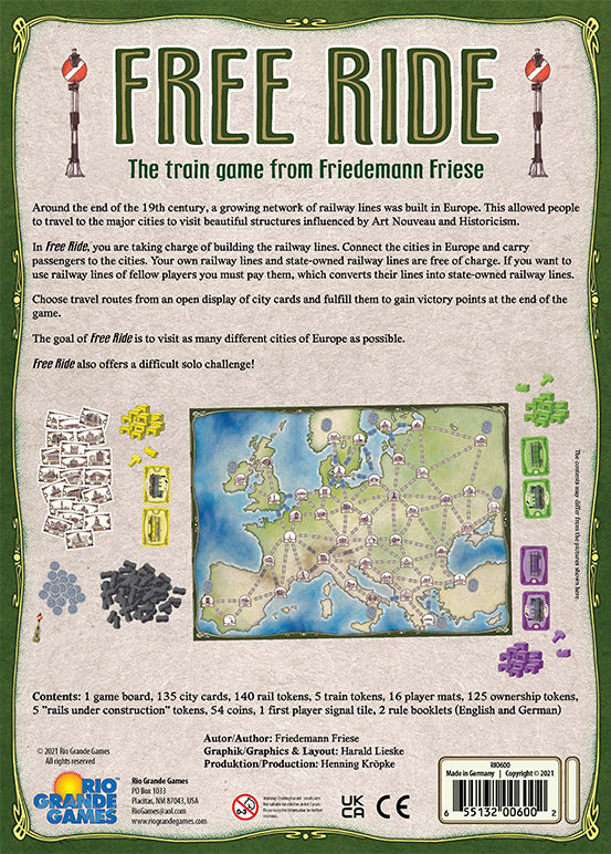 Free Ride – Jeu de stratégie de construction et de voyage ferroviaire en Europe