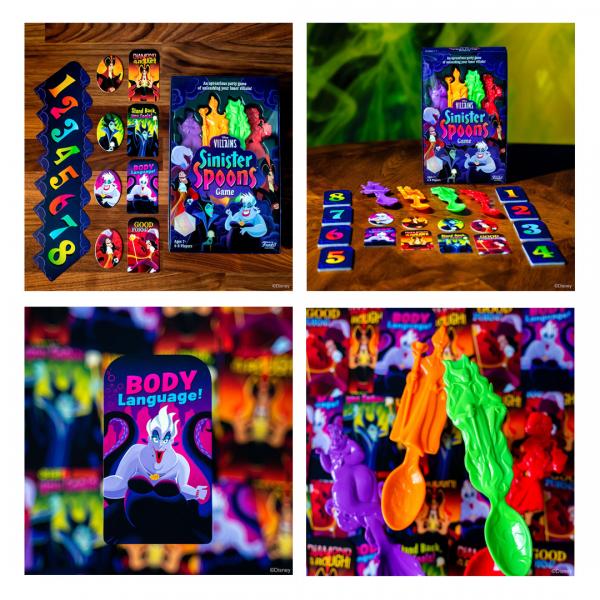 Disney Sinister Spoons – Un jeu de société de méchants rapide et frénétique – Parfait pour toute la famille !
