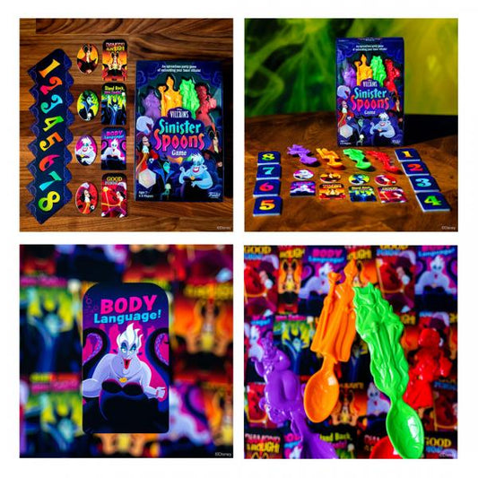 Disney Sinister Spoons – Un jeu de société de méchants rapide et frénétique – Parfait pour toute la famille !